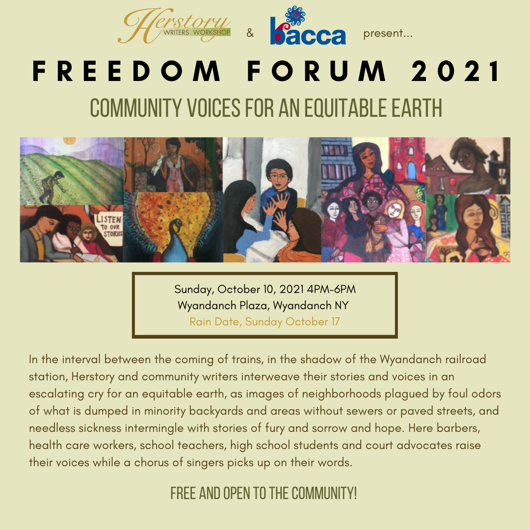 first flyer for the 2021 Freedom Forum. Sunday Oct 10th, Wyandanch Plaza (Rain date Oct 17th) from 4pm-6pm.